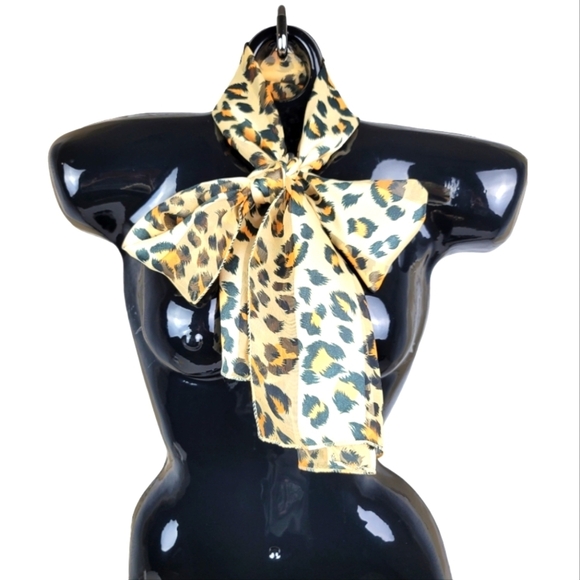 Women's Scarf Animal Print 100% Polyester - Picture 1 of 5